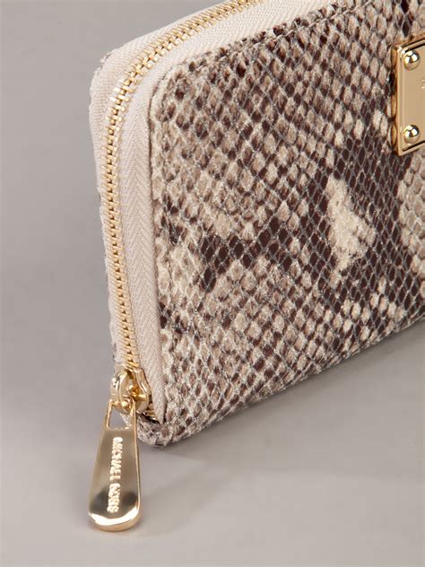 michael kors grey snakeskin wallet|Michael Kors snake print handbags.